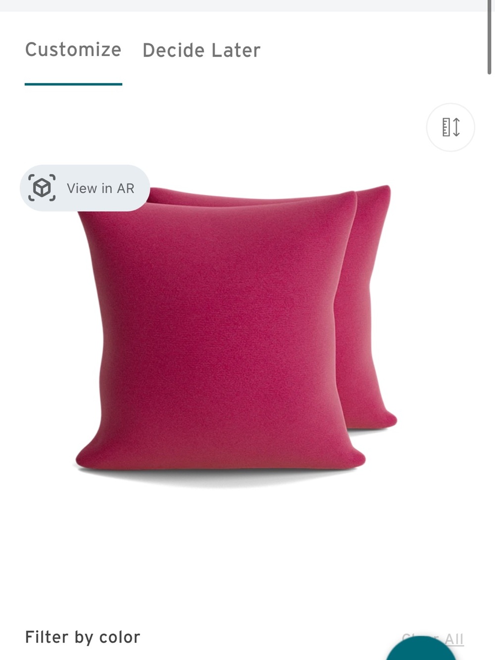 Joybird Decorative Knife Edge Pillows 18 x 18 (Set of 2) - Royal Berry